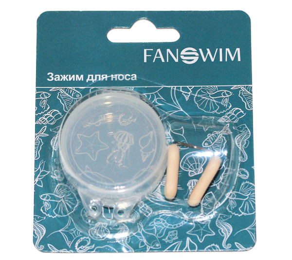 Зажим для носа FanSwim, силиконовый (Бежевый)